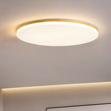 O lampă de tavan LED simplă, rotundă, realizată din acril.