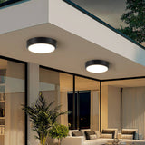 Lampă de tavan LED rotundă din aluminiu, simplă, impermeabilă, pentru exterior, cu montare încastrată