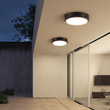 Lampă de tavan LED rotundă din aluminiu, simplă, impermeabilă, pentru exterior, cu montare încastrată