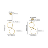 2-Light Circle Pendant Light Gold Brass Charmed Hanging Light