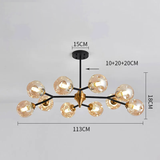 Candelabru modern din sticlă suflată