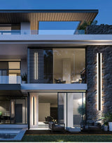 Lampa ścienna w paski