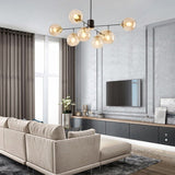 Szklany żyrandol w stylu skandynawskim