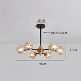 Candelabru modern din sticlă suflată