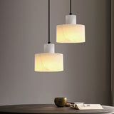Scandinavian simple pendant light made of white marble