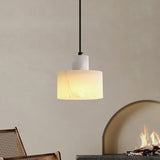 Scandinavian simple pendant light made of white marble