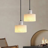 Scandinavian simple pendant light made of white marble
