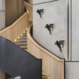 Kreatywna żelazna lampa ścienna w kształcie ptaka