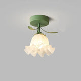 Enkel Tiffany-Taklampa Med Miniblommor