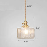 Hängande lampa med Vintage-kristaller