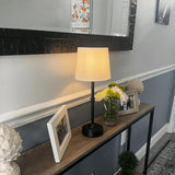 Led Retro Tyg Sladdlös Bordslampa