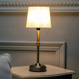 Led Retro Tyg Sladdlös Bordslampa