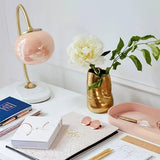 Marshmallow Bordslampa I Metall Och Glas