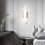 Melange Elongated Alabaster Wall Lamp