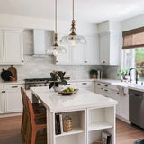 Mid Century Mini Kitchen Island Glashängande Lampa