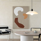 Minimalistisk Taklampa Av Vitmålat Glas