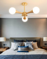 Nera Ljuskrona I Trä