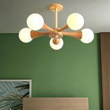 Nera Ljuskrona I Trä