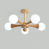 Nera Ljuskrona I Trä