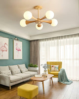 Nera Ljuskrona I Trä