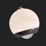 Nordisk Marmor Alabaster Sfär Pendel Lampa