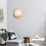 Nordisk Minimalistisk Vägglampa I Marmor