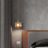 Pendellampa I Brunt Vintage-Glas