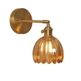 Retro Vägglampa I Glas Med Blomknopp Och Tulpan