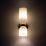 Vägglampa Med Dubbelt Huvud I Glas Led Sconce