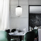 Vintage Vit Mjölkglas Geometrisk Burk Taklampa