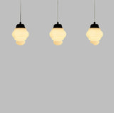 Vintage Vit Mjölkglas Geometrisk Burk Taklampa