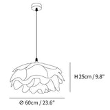 Vit Taklampa I Form Av En Blomma