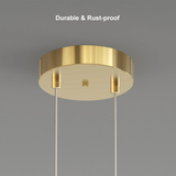 2-punktowa okrągła lampa wisząca złoty mosiądz Lampa wisząca Charmed