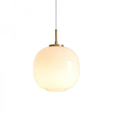 Lampă suspendată scandinavă modernă din sticlă opal cu o rază
