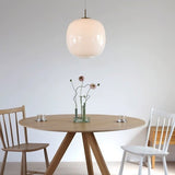 Lampă suspendată scandinavă modernă din sticlă opal cu o rază