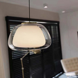 Nowoczesna lampa wisząca Jelly z mlecznego szkła