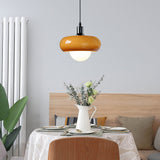 Lampa wisząca Bauhaus ze szkła kawowego