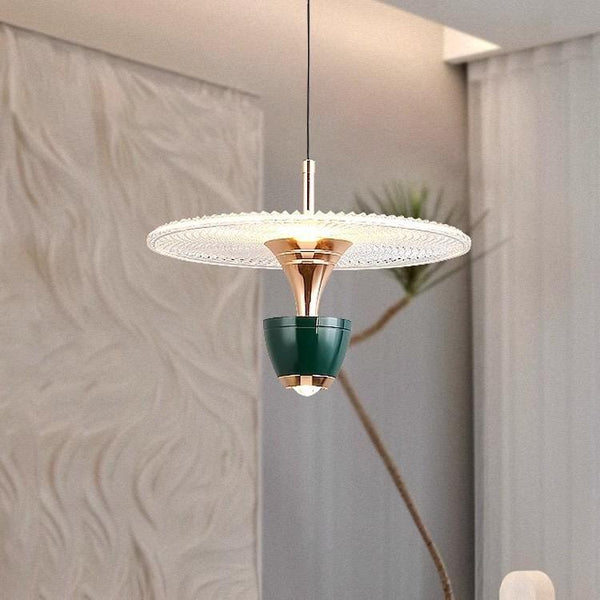 Nowoczesna lampa wisząca Led w kształcie dysku