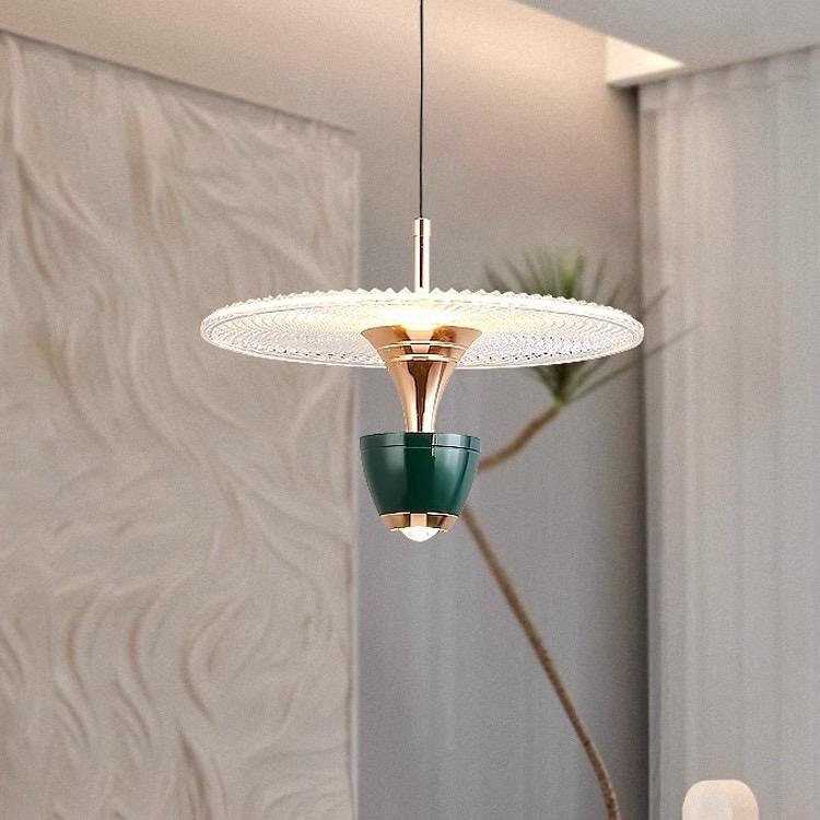 Nowoczesna lampa wisząca Led w kształcie dysku