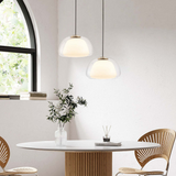 Nowoczesna lampa wisząca Jelly z mlecznego szkła
