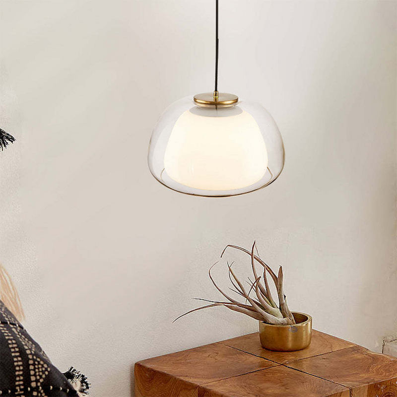 Nowoczesna lampa wisząca Jelly z mlecznego szkła