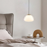 Nowoczesna lampa wisząca Jelly z mlecznego szkła