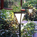 Zewnętrzna lampa LED Orr o nowoczesnym designie, metalowo-akrylowa, czarna