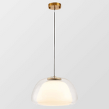 Nowoczesna lampa wisząca Jelly z mlecznego szkła