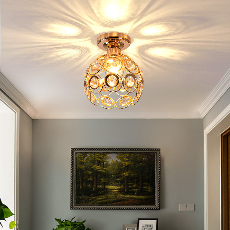 Fantazyjna złota luksusowa lampa sufitowa do przedpokoju