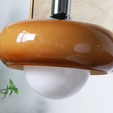 Lampa wisząca Bauhaus ze szkła kawowego