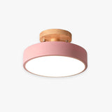 Nowoczesna lampa sufitowa LED wykonana z drewna