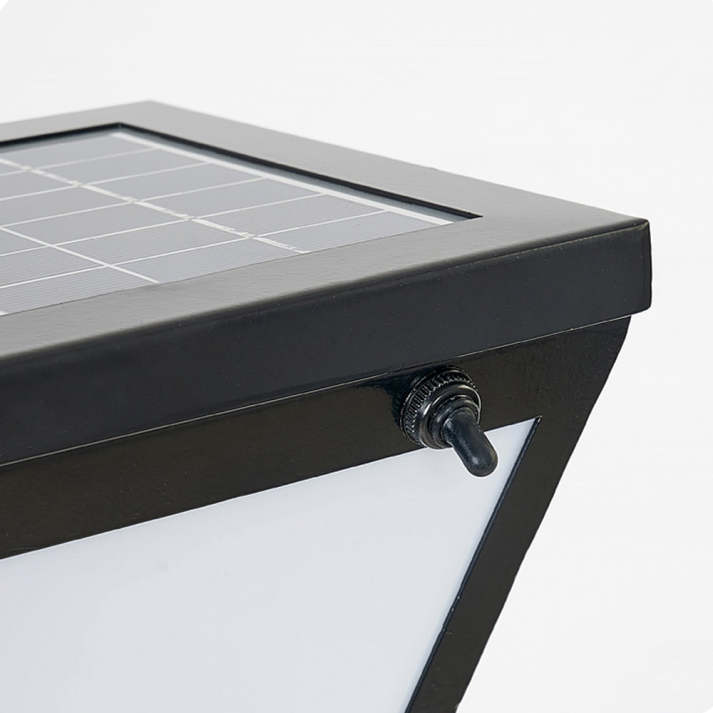 Zewnętrzna lampa LED Orr o nowoczesnym designie, metalowo-akrylowa, czarna