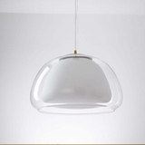 Nowoczesna lampa wisząca Jelly z mlecznego szkła