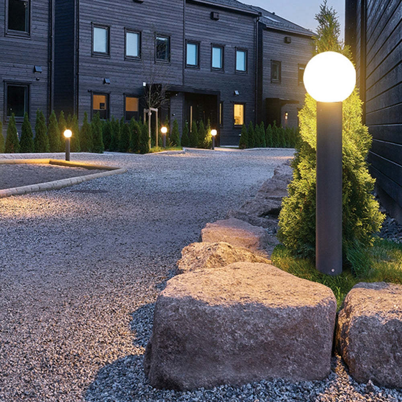 Pena nowoczesna lampa zewnętrzna LED metalowa czarna ogrodowa zewnętrzna